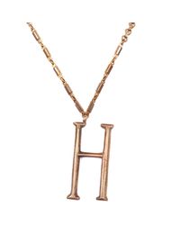 Lulu Frost - Metallic Plaza Letter H Necklace - Lyst