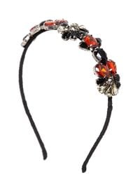 Marni | Black Crystal Embellished Silk Crepe Headband | Lyst