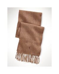 Polo Ralph Lauren | Beige Reversible Glenplaid Scarf for Men | Lyst