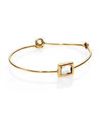 Aesa | Metallic Green Amethyst Optical Dawn Bangle Bracelet | Lyst