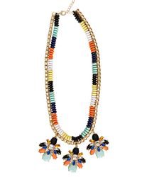 Pixie Market - Multicolor Dazzling Beetle Gems Necklace - Lyst