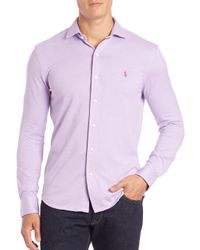 Polo Ralph Lauren | Purple Cotton Sportshirt for Men | Lyst