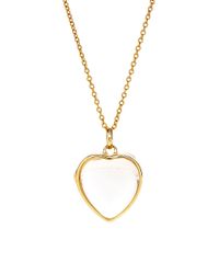 Loquet London | Metallic 18In Yellow Gold Chain With 14K Yellow Gold M Heart Loquet | Lyst
