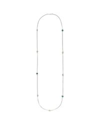 Eddie Borgo | Metallic Pyramid Gemstone Station Necklace | Lyst