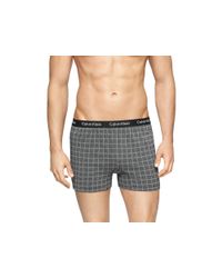 Calvin Klein | Black Mini Dot Plaid Knit Boxers for Men | Lyst