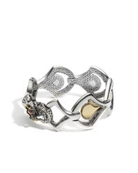 John Hardy | Metallic Medium Scale Bracelet With African Ruby | Lyst