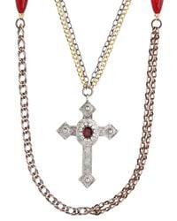 Gabriele Frantzen | Brown Cross Grasse Gold Necklace | Lyst