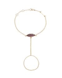 Delfina Delettrez | Metallic Kiss My Hand Bracelet | Lyst