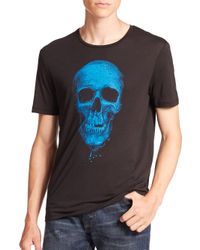 The Kooples | Black Skull Graphic Tee for Men | Lyst