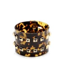 Pluma | Metallic Resin And Brass Double Viti Large Bangle W/crystals | Lyst