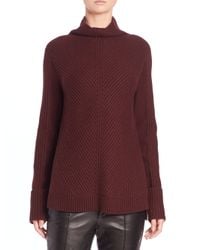 VINCE | Purple Directional Wool & Cashmere Ribbed Sweater | Lyst