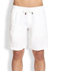 Vilebrequin | White Linen Bermuda Shorts for Men | Lyst