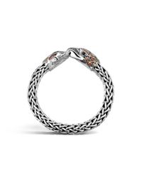 John Hardy | Black Legends Eagle Head On Large Flat Chain Bracelet for Men | Lyst