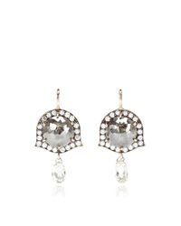 Sylva & Cie | Metallic One Of A Kind Briolette Diamond Earrings | Lyst