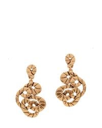 Oscar de la Renta | Metallic Swirl Rope Earrings | Lyst