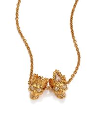 Alexander McQueen | Metallic King & Queen Double Skull Pendant Necklace | Lyst