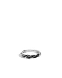 John Hardy | Black Classic Chain Flat Twisted Chain Band Ring | Lyst
