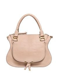 Chloé | Natural Marcie Grained Leather Top Handle Bag | Lyst