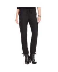 Ralph Lauren | Black Sueded Cargo Pant | Lyst
