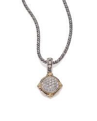 Konstantino | Gray Asteri Diamond, 18k Yellow Gold & Sterling Silver Round Pendant | Lyst