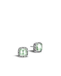 John Hardy | Green Classic Chain Stud Earrings | Lyst