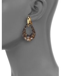 Alexis Bittar | Black Kinshasa Crocodile-Textured Lucite Link Drop Earrings | Lyst