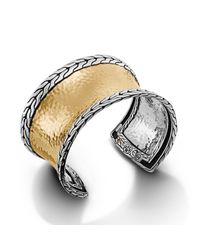 John Hardy | Metallic Classic Chain Hammered Cuff | Lyst