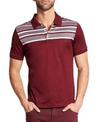 Ferragamo | Purple Herringbone Cotton Polo for Men | Lyst