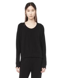 Alexander Wang | Black Lightweight French Terry Sweatshirt | Lyst