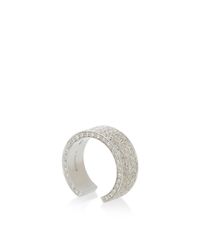 Maison Dauphin | White Gold And Diamond Four Row Open Ring | Lyst