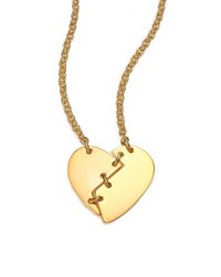 Marc By Marc Jacobs | Metallic Broken Hearted Pendant Necklace | Lyst