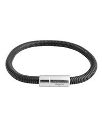 Tateossian - Lacquer Coated Steel Chain Bracelet In Black With Silver Clasp for Men - Lyst