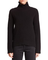 Helmut Lang | Black Wool & Cashmere Turtleneck Sweater | Lyst
