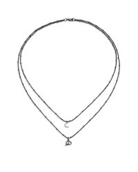 Iam By Ileana Makri | Metallic Ruby, Bronze & Sterling Silver Night Snake Double-row Necklace | Lyst