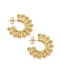 Giles & Brother | Metallic Ball Hoop Earrings/1 | Lyst
