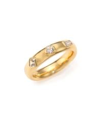 Elizabeth and James | Metallic Jo White Sapphire Ring | Lyst