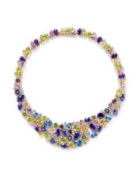 CZ by Kenneth Jay Lane | Multicolor 'musi' Zirconia Gemstone Necklace | Lyst