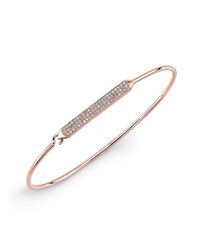 Anne Sisteron - Metallic 14kt Rose Gold Diamond Crochet Latch Bracelet - Lyst