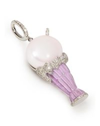 Bao Bao Wan | White Diamond Pearl Amethyst Ice Cream Soda Pendant | Lyst