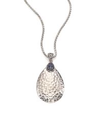 John Hardy | Metallic Classic Chain Blue Sapphire & Sterling Silver Teardrop Pendant Necklace | Lyst