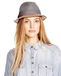 Bettina | Black Two-tone Fedora | Lyst