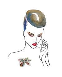 Shourouk | Multicolor Rainbow Bow Brooch | Lyst