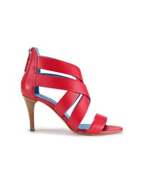 Ralph Lauren | Red Calfskin Ardina Sandal | Lyst