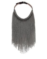 Brunello Cucinelli | Metallic 'Monili' Fringed Necklace | Lyst