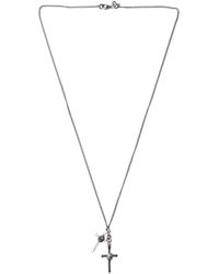 Emanuele Bicocchi | Metallic Sterling Silver Cross & Skull Necklace for Men | Lyst