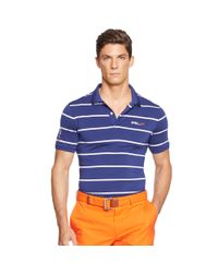 Ralph Lauren | Blue Tailored-fit Striped Polo for Men | Lyst