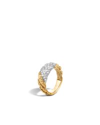John Hardy | Metallic Classic Chain Medium Flat Twisted Chain Ring | Lyst