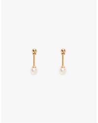 Need Supply Co. | Metallic Pearl Bar Earring | Lyst
