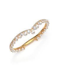 Adriana Orsini | Metallic Fireworks Faux Pearl & Pave Bangle Bracelet | Lyst