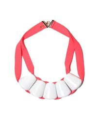 Marion Vidal | Pink Fluro Ceramic Necklace | Lyst